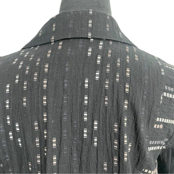 Habitat Size Small  Top Blouse Button Down Boho Art to Wear Lagenlook - Picture 5 of 8